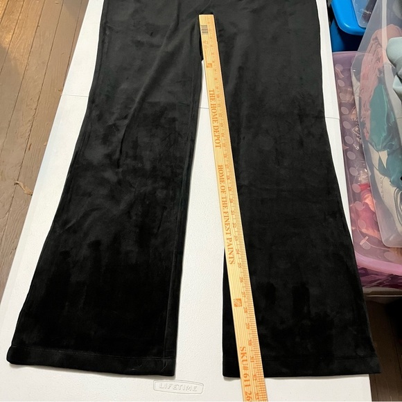 Juicy Couture Velour Pants Big Bling Spellout Liquorice Black XL - Picture 8 of 10